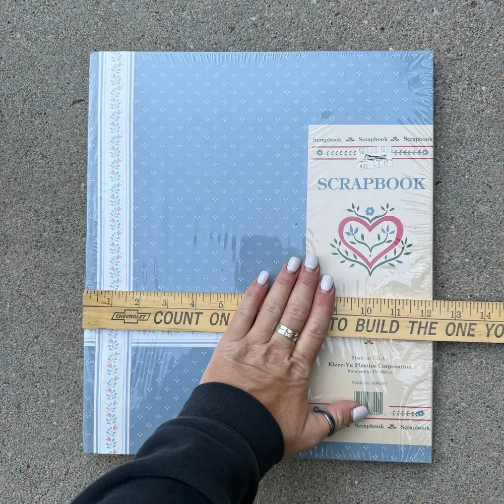 Vintage 90s Kleer Vu Plastics 100 Pages Scrapbook Blue Pink Floral Nostalgia NEW